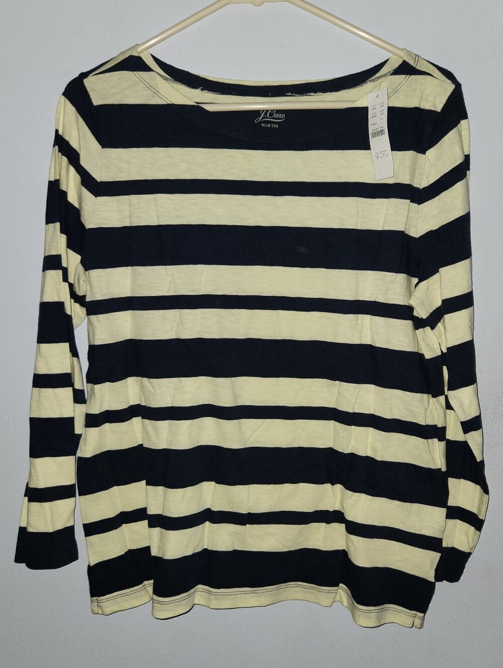 J. Crew NWT Long Sleeve Slub Cotton T-shirt Stripe